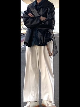 「アイテム（ウォレットチェーン）」を使った、ひらひらさん（メンズ・180cm）の冬コーディネート