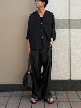 「LIDNM（リドム）のアイテム（その他パンツ）」を使った、ひらひらさん（メンズ・180cm）の夏コーディネート