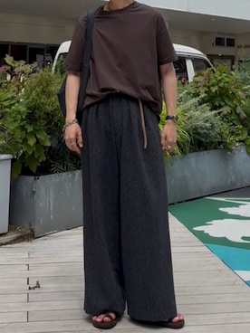 「アイテム（サンダル）」を使った、ひらひらさん（メンズ・180cm）の夏コーディネート