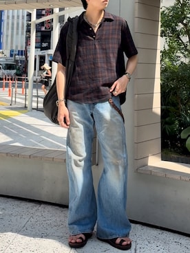 「アイテム（リング）」を使った、ひらひらさん（メンズ・180cm）の夏コーディネート