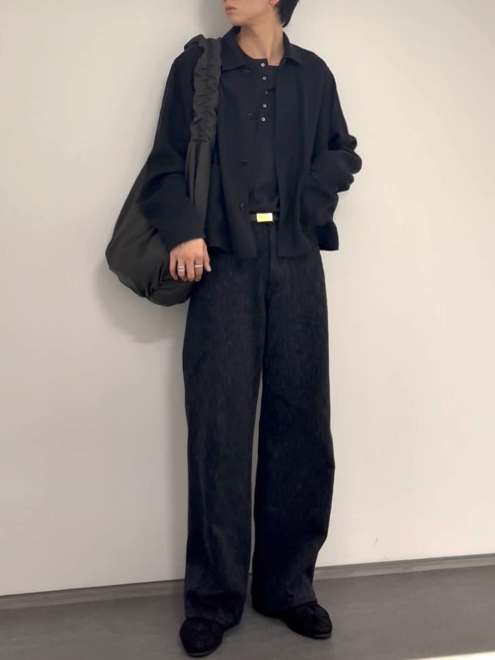 LINEN CROPPED CHORE JACKETを使った人気ファッションコーディネート