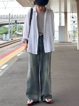 Llife COW LEATHER MESH BAGを使った人気ファッションコーディネート