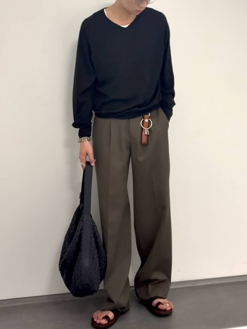Llife（ライフ）の「Llife COW LEATHER MESH BAG（ショルダーバッグ