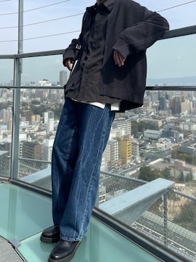 「DEVICE（デバイス）の【WEARISTA こーせ ×DEVICE コラボ】Rename フロントバックル ショルダーバッグ（ショルダーバッグ）」を使った、ひらひらさん（メンズ・180cm）の春コーディネート