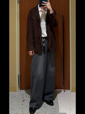 「アイテム（テーラードジャケット）」を使った、ひらひらさん（メンズ・180cm）の秋コーディネート