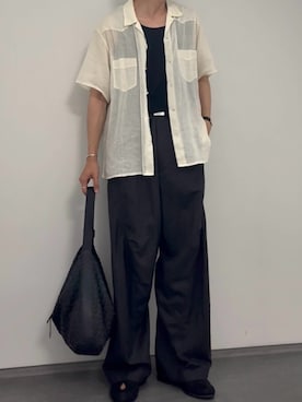 「LIDNM（リドム）のアイテム」を使った、ひらひらさん（メンズ・180cm）の夏コーディネート