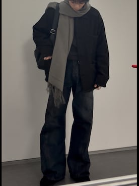 「アイテム（カバーオール）」を使った、ひらひらさん（メンズ・180cm）の冬コーディネート