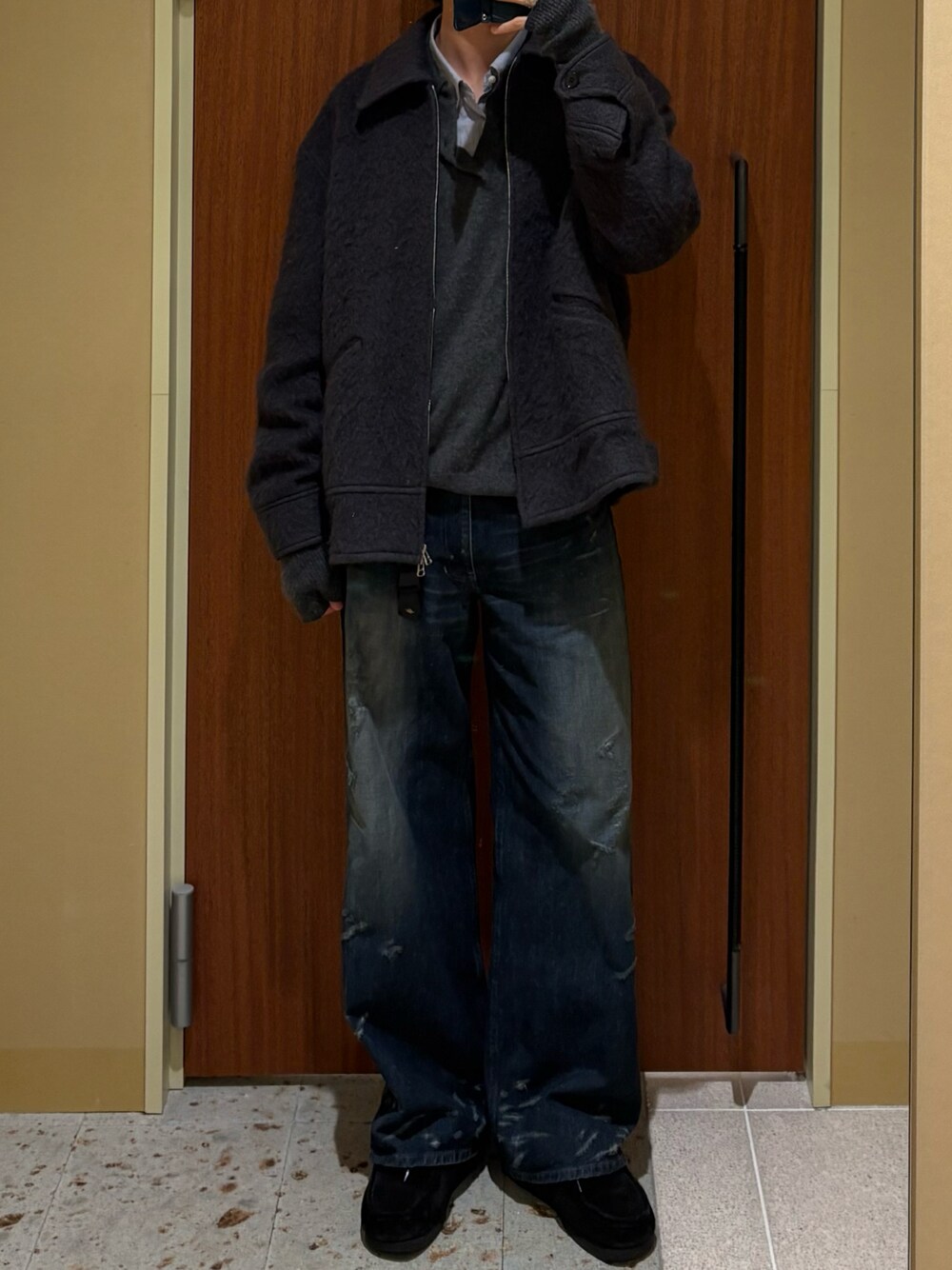 LIDNM（リドム）の「MOHAIR SHAGGY BLOUSON（ブルゾン）」 - WEAR