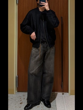 「アイテム（MA-1）」を使った、ひらひらさん（メンズ・180cm）の秋コーディネート