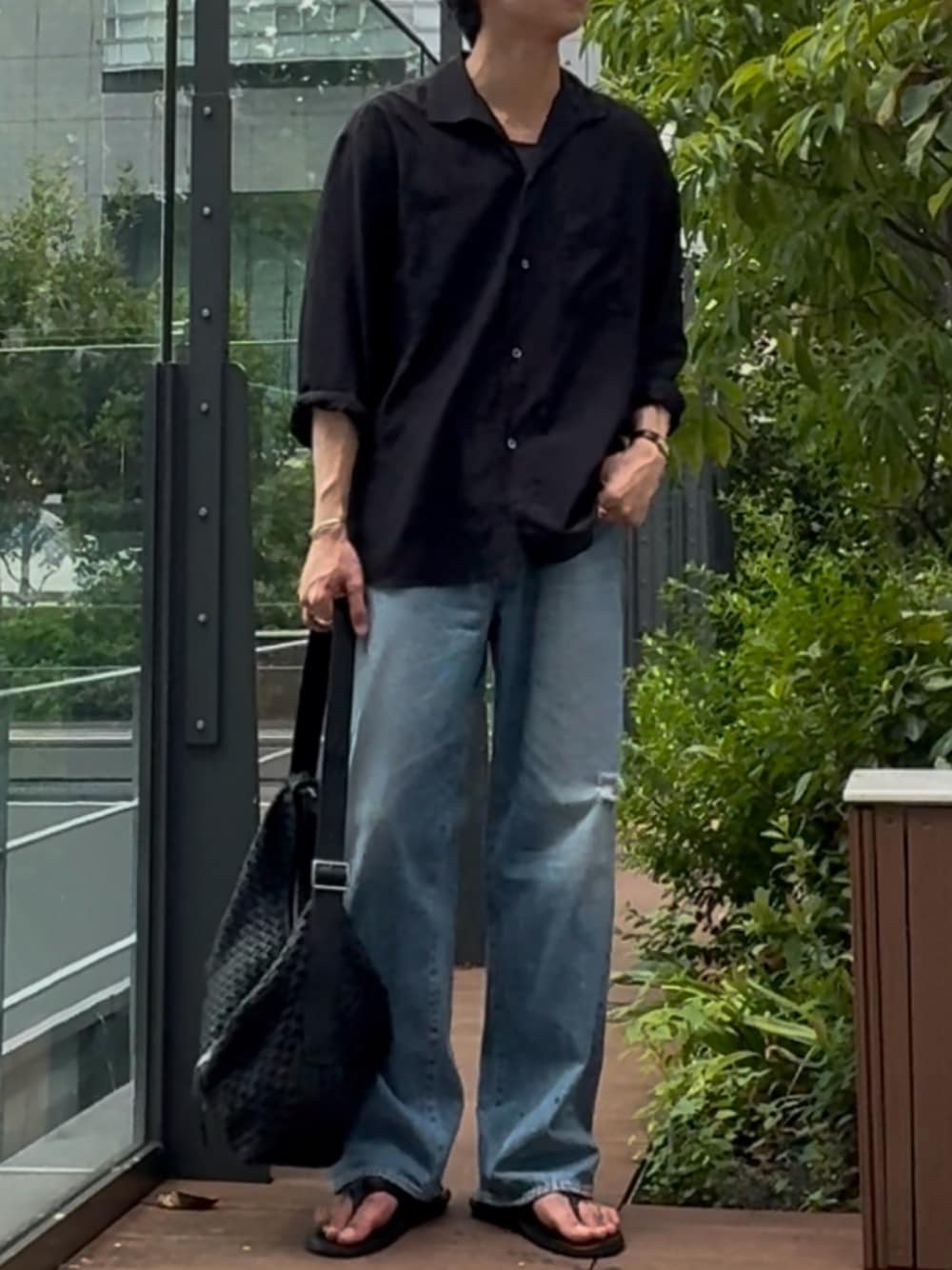 Llife（ライフ）の「Llife COW LEATHER MESH BAG（ショルダーバッグ