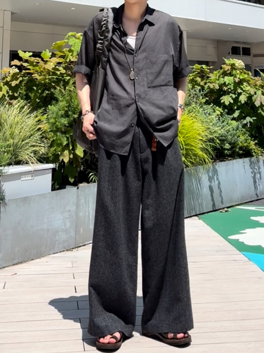 LIDNM（リドム）の「SILK NEP WOOL PANTS（スラックス）」 - WEAR