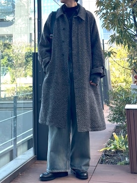 POLYPLOIDのステンカラーコートを使った人気ファッション