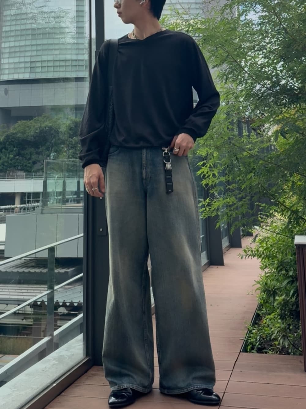 リドム完売品SEMI WIDE HERITAGE DENIM PANTS M LIDNM / Llife