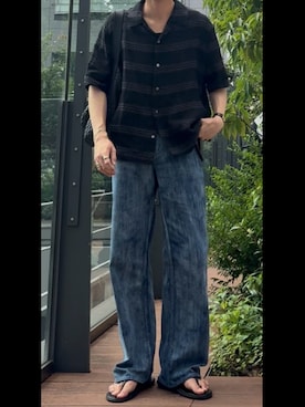 「LIDNM（リドム）のアイテム（シャツ/ブラウス）」を使った、ひらひらさん（メンズ・180cm）の秋コーディネート