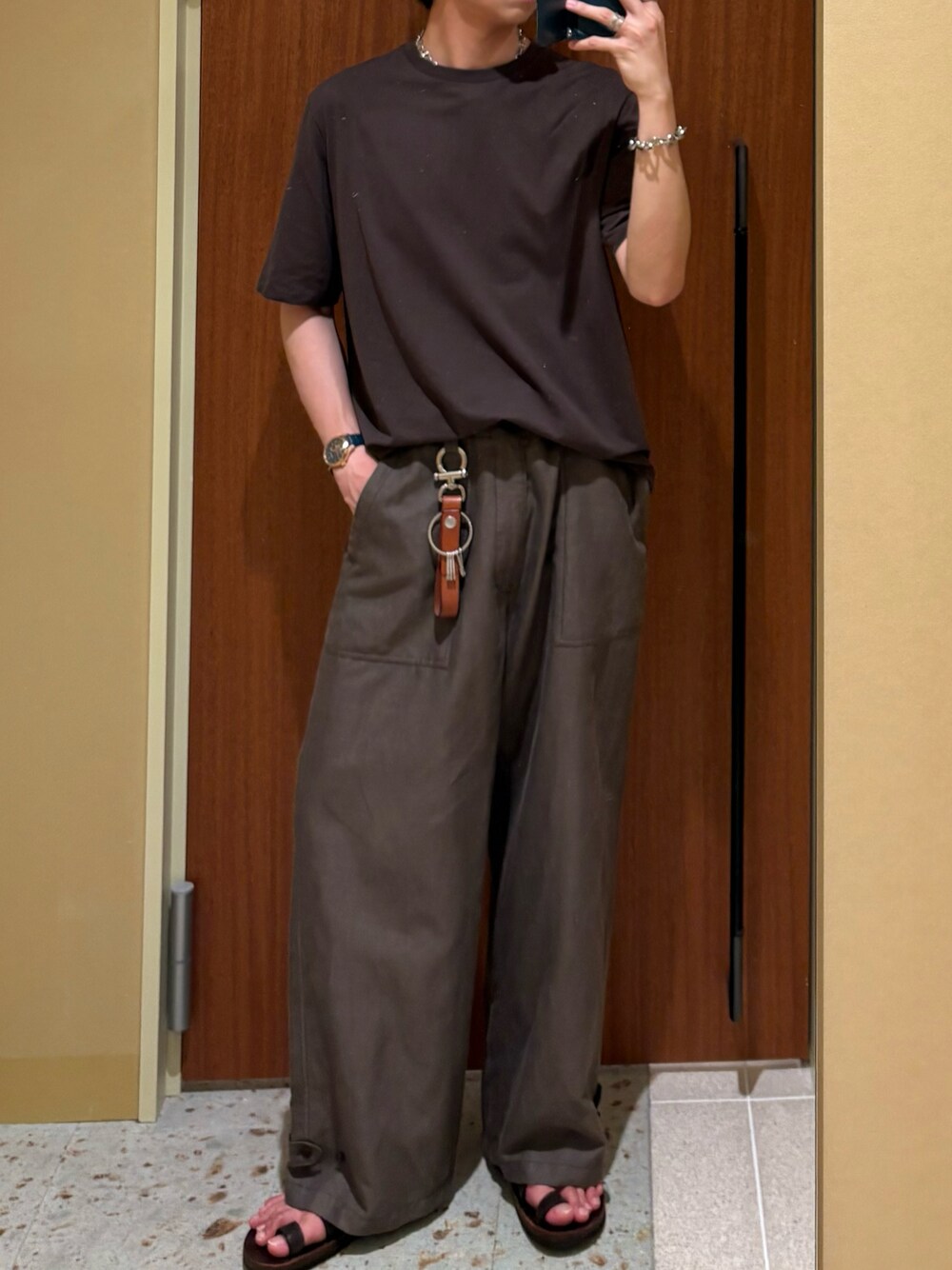 LIDNM（リドム）の「WOOL LINEN BELTED PANTS（カーゴパンツ
