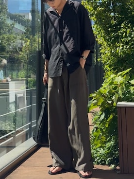 「LIDNM（リドム）のアイテム（シャツ/ブラウス）」を使った、ひらひらさん（メンズ・180cm）の秋コーディネート