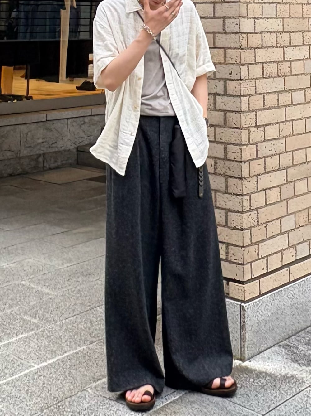 LIDNM（リドム）の「SILK NEP WOOL PANTS（スラックス）」 - WEAR