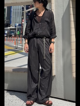 「ジャンプスーツ」｜ひらひらさん（メンズ・180cm）の秋コーディネート