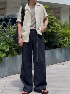 「アイテム（サンダル）」を使った、ひらひらさん（メンズ・180cm）の夏コーディネート