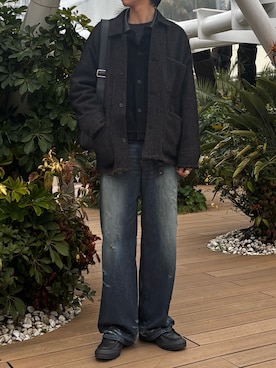 「YLEVE（イレーヴ）のアイテム」を使った、ひらひらさん（メンズ・180cm）の冬コーディネート