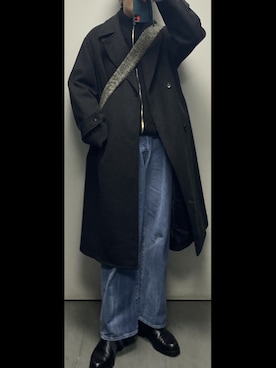 「WYM LIDNM（ウィム バイ リドム）のアイテム（その他アウター）」を使った、ひらひらさん（メンズ・180cm）の冬コーディネート