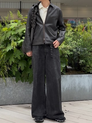 ジャケット・アウター LIDNM VINTAGE WASHED LEATHER ZIP LIDNM / Llife ONLINE STORE / VINTAGE WASHED LEATHER ZIP
