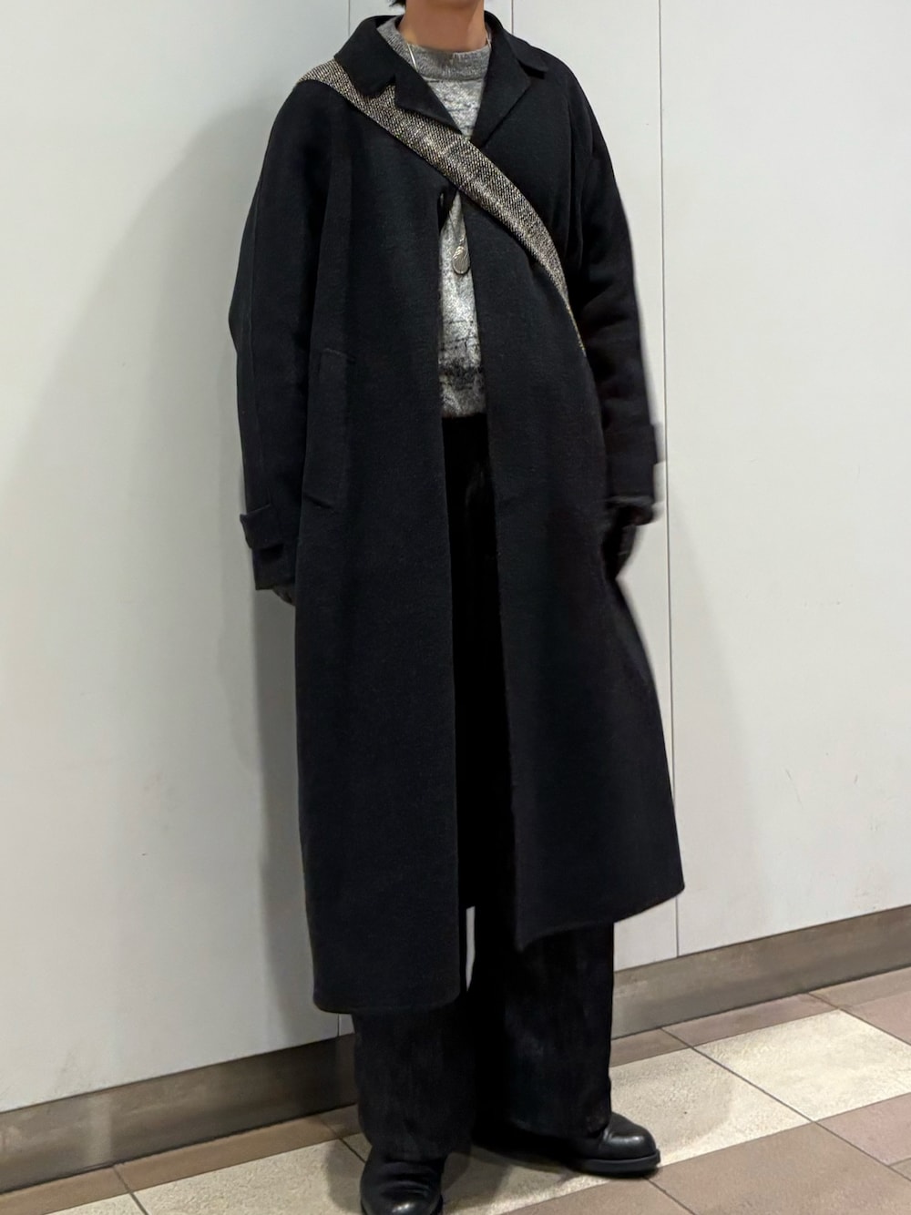 LIDNM（リドム）の「TWEED LARGE NEWSPAPER BAG（ショルダー
