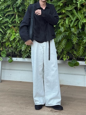 「Llife（ライフ）のLlife SLIGHT SQUARE ZIP BOOTS（ブーツ）」を使った、ひらひらさん（メンズ・180cm）の秋コーディネート