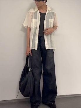 Llife COW LEATHER MESH BAGを使った人気ファッションコーディネート