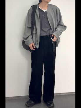 「LIDNM（リドム）のアイテム（ジャケット/アウター）」を使った、ひらひらさん（メンズ・180cm）の春コーディネート
