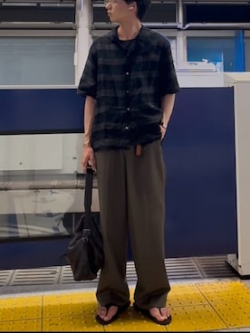 「stein（シュタイン）のアイテム（パンツ）」を使った、ひらひらさん（メンズ・180cm）の夏コーディネート