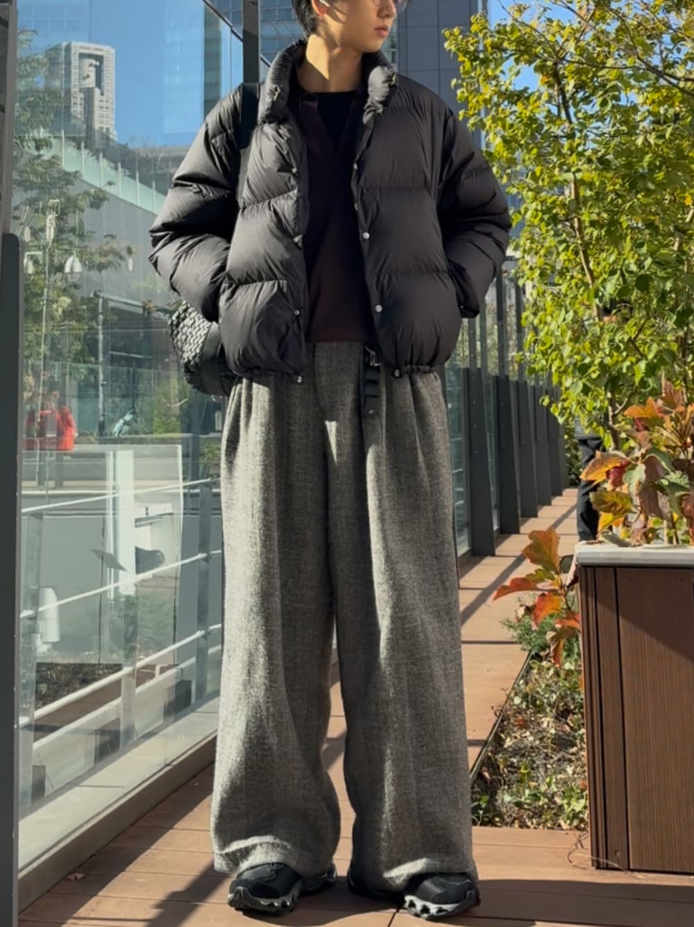 LIDNM（リドム）の「WOOL LINEN OXFORD BAGS（その他パンツ）」 - WEAR