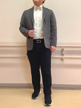 「TOKYO SHIRTS（トウキョウシャツ）のアイテム（ビジネスシャツ）」を使った、BRICK HOUSE by Tokyo Shirts 札幌苗穂イオンモール店さん（メンズ・169cm）の春コーディネート