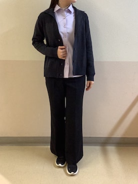 「アイテム（ビジネスシャツ）」を使った、BRICK HOUSE by Tokyo Shirts 札幌苗穂イオンモール店さん（レディース・159cm）の冬コーディネート