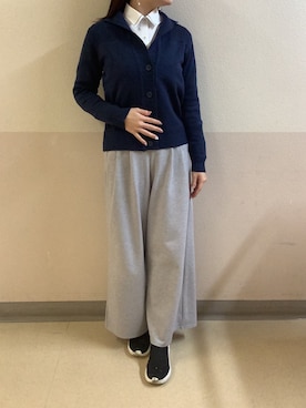 「アイテム（ビジネスシャツ）」を使った、BRICK HOUSE by Tokyo Shirts 札幌苗穂イオンモール店さん（レディース・159cm）の冬コーディネート