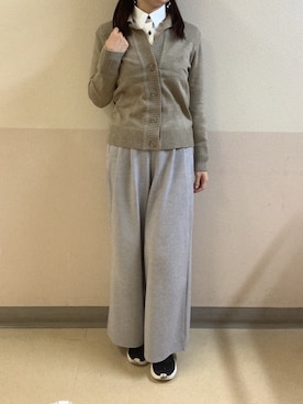 「アイテム（ビジネスシャツ）」を使った、BRICK HOUSE by Tokyo Shirts 札幌苗穂イオンモール店さん（レディース・159cm）の冬コーディネート