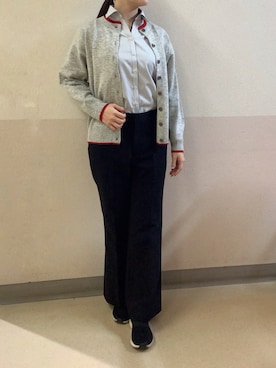 「アイテム（ビジネスシャツ）」を使った、BRICK HOUSE by Tokyo Shirts 札幌苗穂イオンモール店さん（レディース・159cm）の秋コーディネート