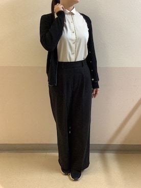 「アイテム（ビジネスシャツ）」を使った、BRICK HOUSE by Tokyo Shirts 札幌苗穂イオンモール店さん（レディース・159cm）の秋コーディネート