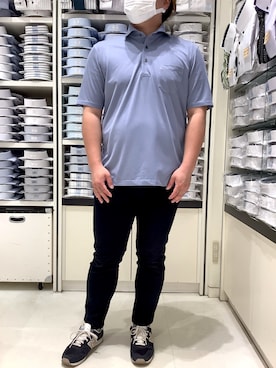 「ビズポロ」｜BRICK HOUSE by Tokyo Shirts 札幌苗穂イオンモール店さん（メンズ・169cm）の夏コーディネート