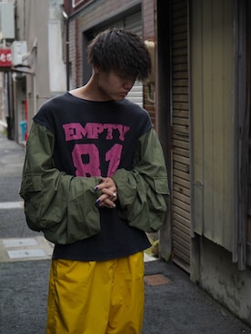 「Re:make（リメイク）のアイテム（トップス）」を使った、keim614さん（メンズ・180cm）の夏コーディネート