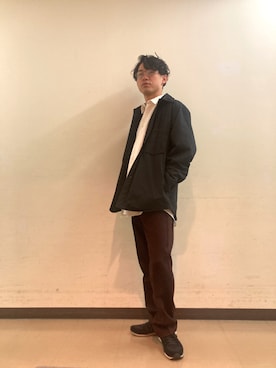 「MARGARET HOWELL（マーガレットハウエル）のMIZUNO（スニーカー、ブラック系）」を使った、ichifuku888さん（メンズ・166cm）の秋コーディネート