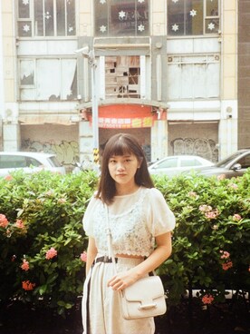 「plain-me（プレインミー）のアイテム（パンツ）」を使った、erin🇹🇼さん（レディース・163cm）の春コーディネート