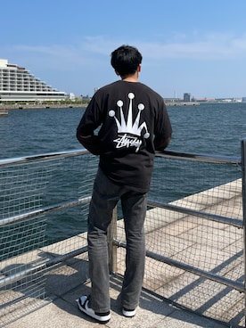 「G.O.C（ジーオーシー）のアイテム（デニムパンツ）」を使った、翔 耶(しょーや)さん（メンズ・176cm）の夏コーディネート