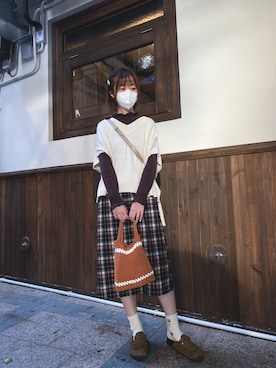 「handmade」｜「アイテム（サンダル）」を使った、𝕎𝕀ℕ𝔾さん（レディース・165cm）の冬コーディネート