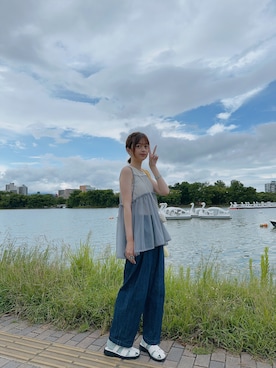 「DOUBLE NAME（ダブルネーム）のアイテム」を使った、𝕎𝕀ℕ𝔾さん（レディース・166cm）の秋コーディネート