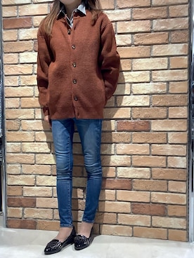 「長袖シャツ」｜BRICK HOUSE シャツ工房 札幌駅エスタ店さん（レディース・160cm）の秋コーディネート