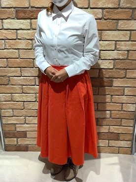 「アイテム（ビジネスシャツ）」を使った、BRICK HOUSE シャツ工房 札幌駅エスタ店さん（レディース・147cm）の秋コーディネート