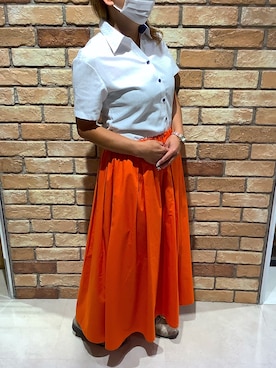 「アイテム（ビジネスシャツ）」を使った、BRICK HOUSE シャツ工房 札幌駅エスタ店さん（レディース・147cm）の夏コーディネート