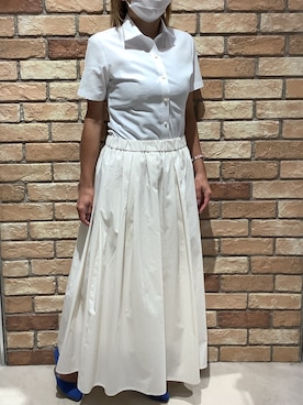 「アイテム（ビジネスシャツ）」を使った、BRICK HOUSE シャツ工房 札幌駅エスタ店さん（レディース・147cm）の夏コーディネート