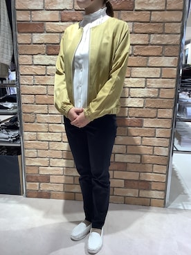 「BRICK HOUSE by TOKYO SHIRT」｜「アイテム（ブルゾン）」を使った、BRICK HOUSE シャツ工房 札幌駅エスタ店さん（レディース・160cm）の春コーディネート